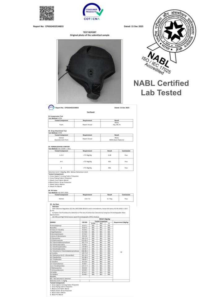NABL Certified Lab Tested Dazzle Helmet for Epilepsy and Fall Protection