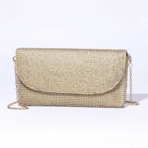 Chrisbella-Golden-stone-clutch-purse-with-zip-and-chain-sling