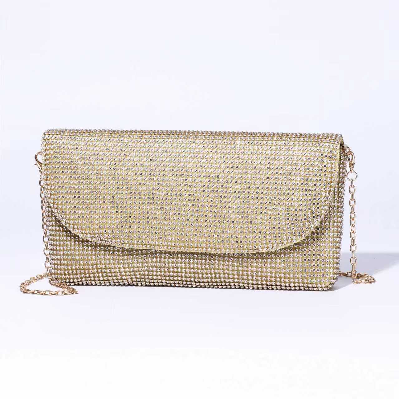 Chrisbella-Golden-stone-clutch-purse-with-zip-and-chain-sling