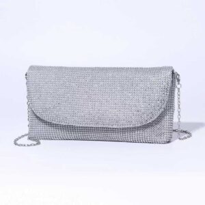 Chrisbella Stone Clutch with zip and chain sling spacious