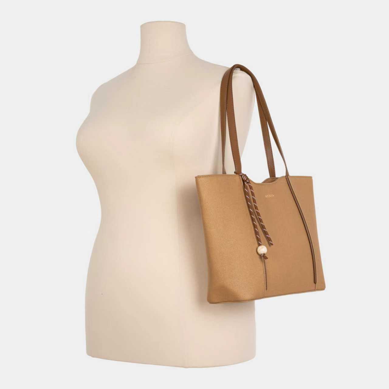 Bagco Grey Tote Bag for Women – Large Office & Travel Tote (Fits iPad Mini) - Image 4